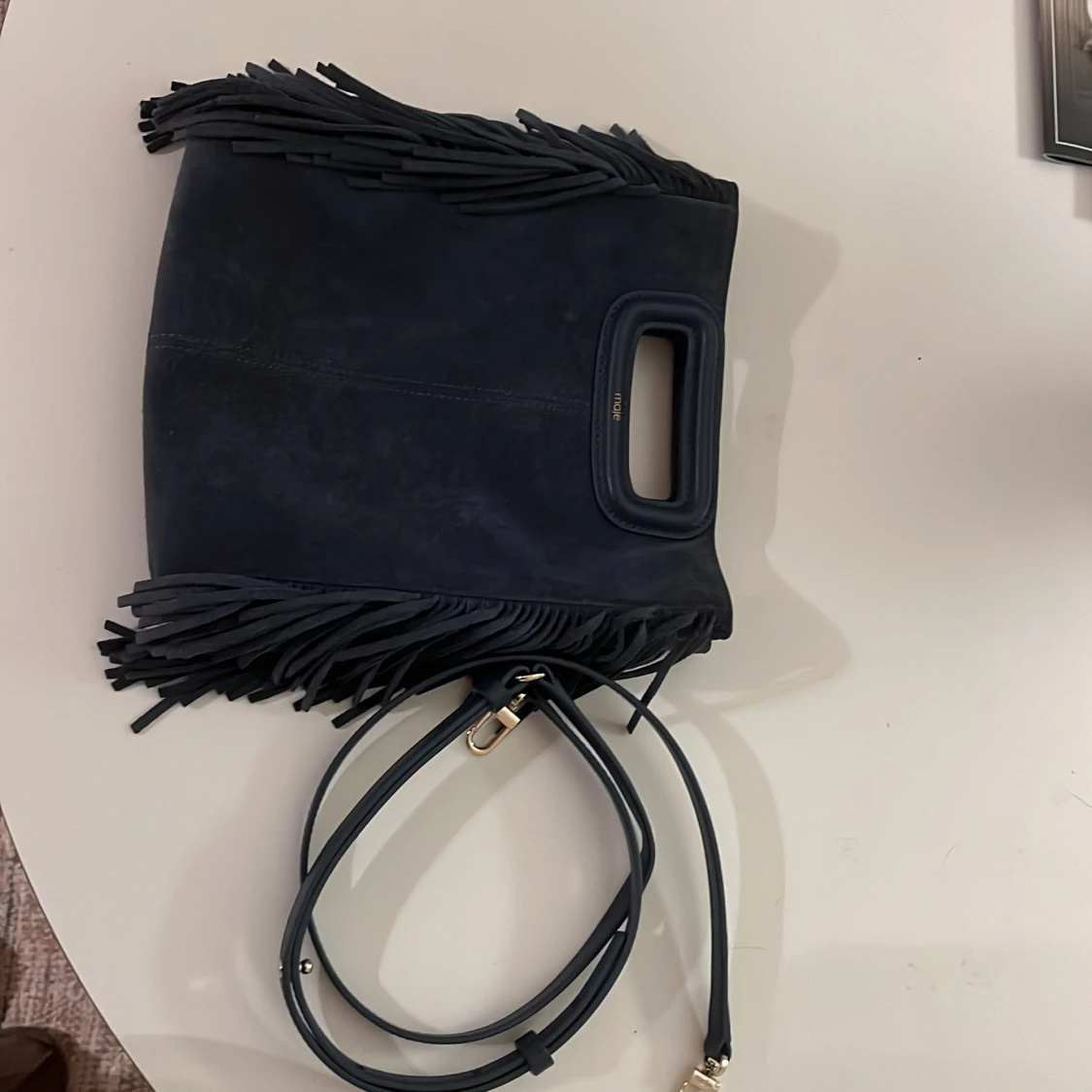 Blå mockaväska från Maje - 1