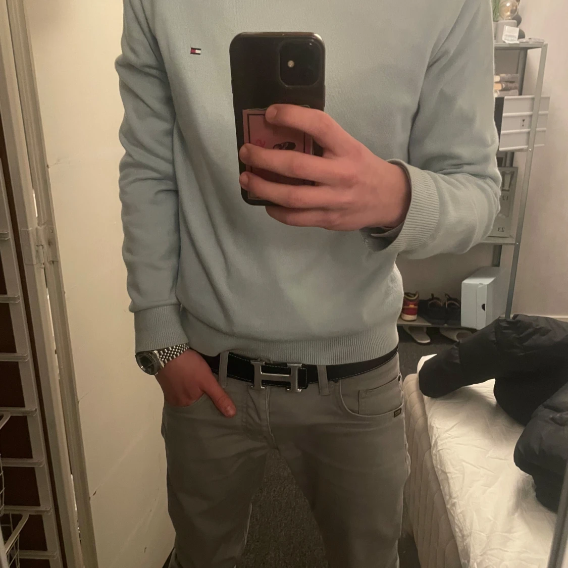 Ljusblå tröja från Tommy Hilfiger