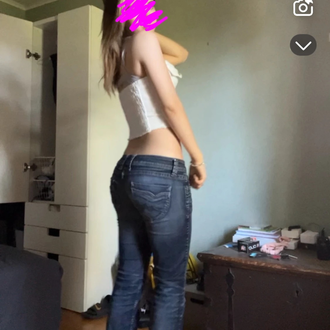 Mörkblåa jeans - 91