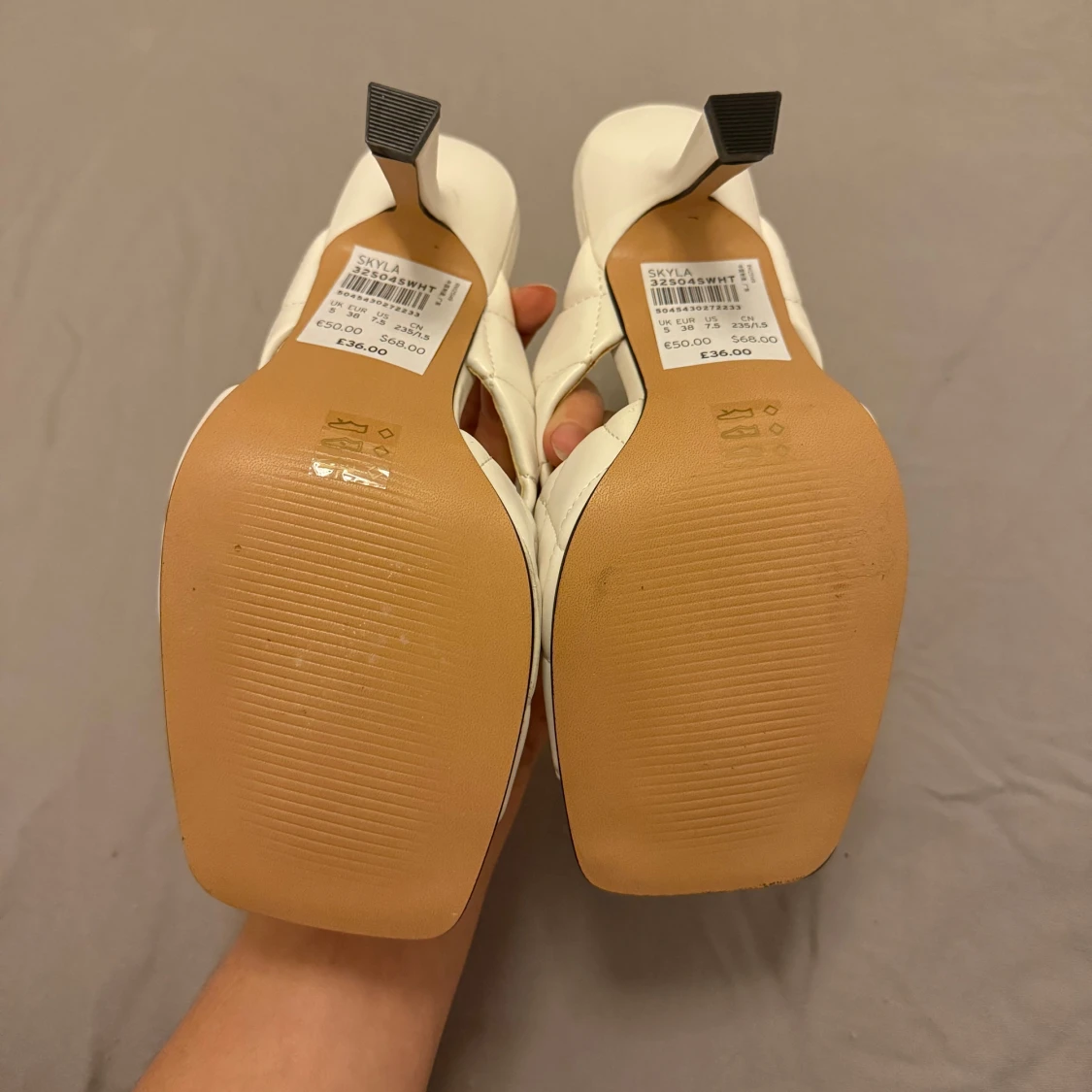 Vita quiltade klackskor från Topshop - 91