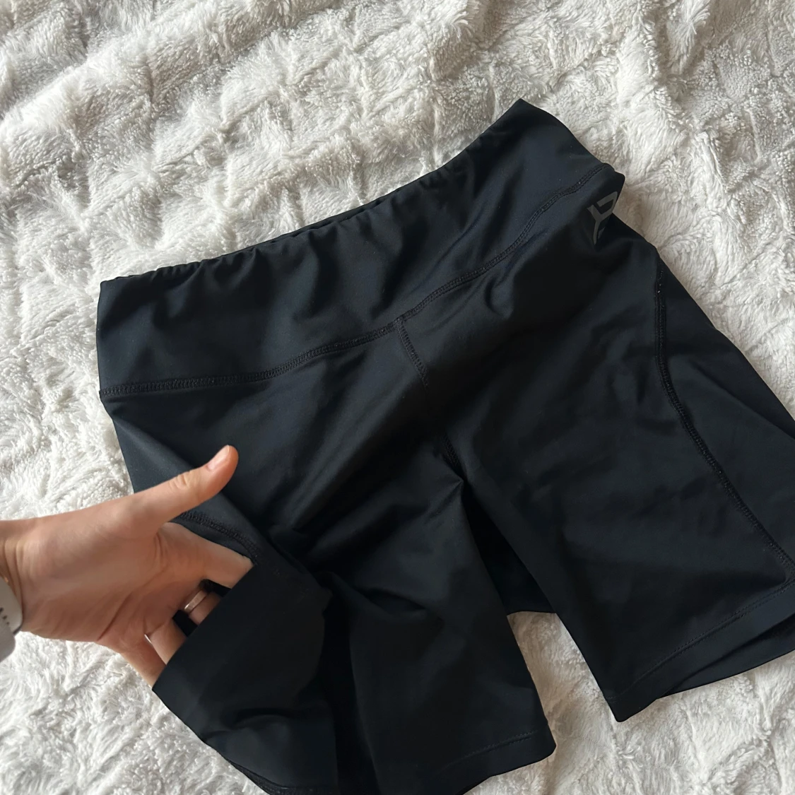 High waist shorts med ficka - 90