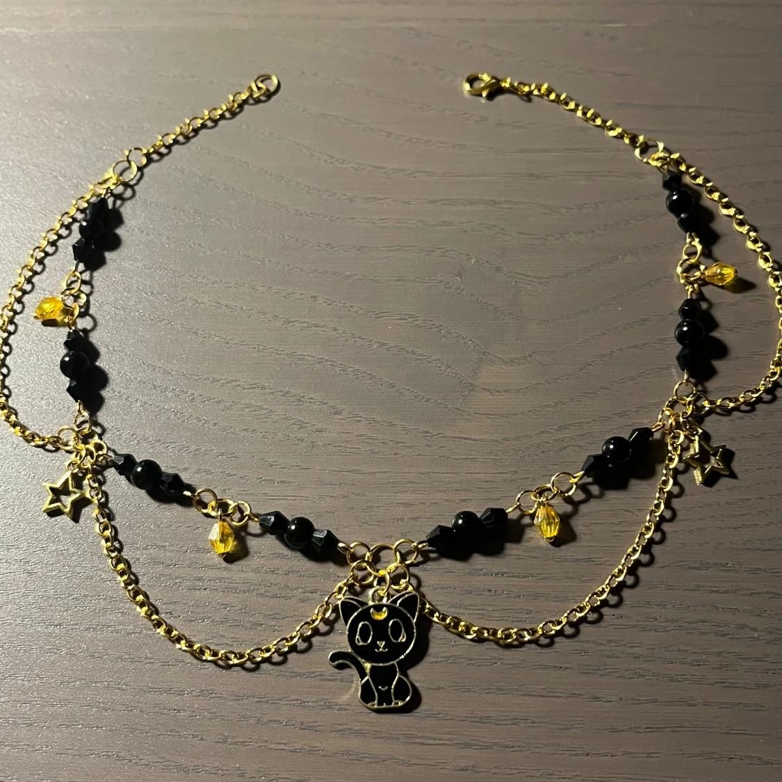 Black cat necklace