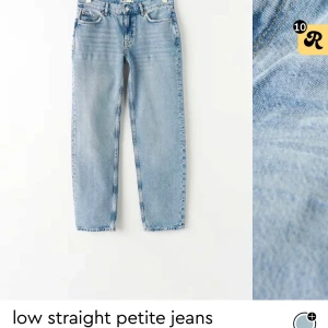 Ljusblå jeans - Ett par ljusblå jeans med låg midja och rak passform från ginatricot. I storlek 32 petite, inte använda på ca 2 år