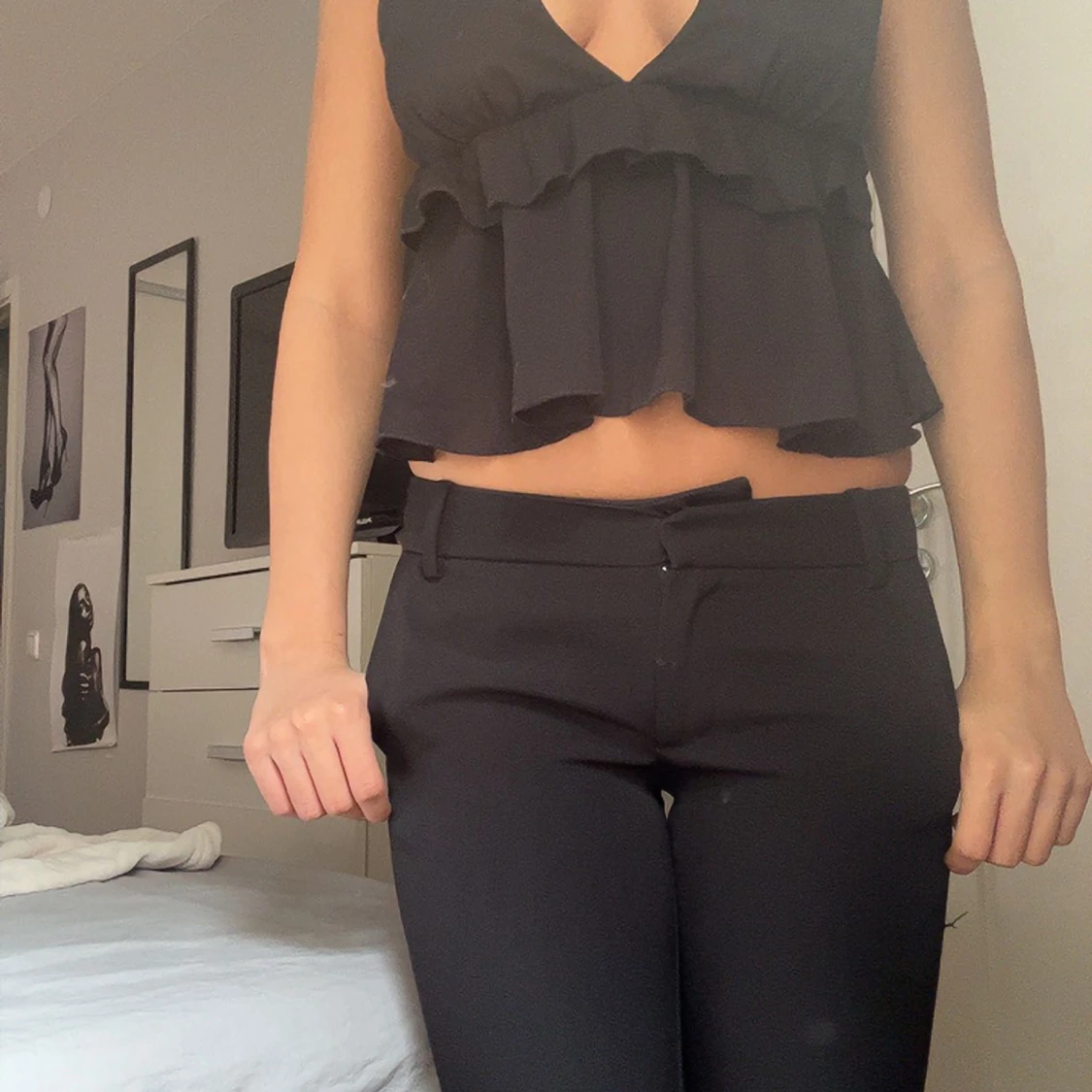 Svart volangtopp - 1