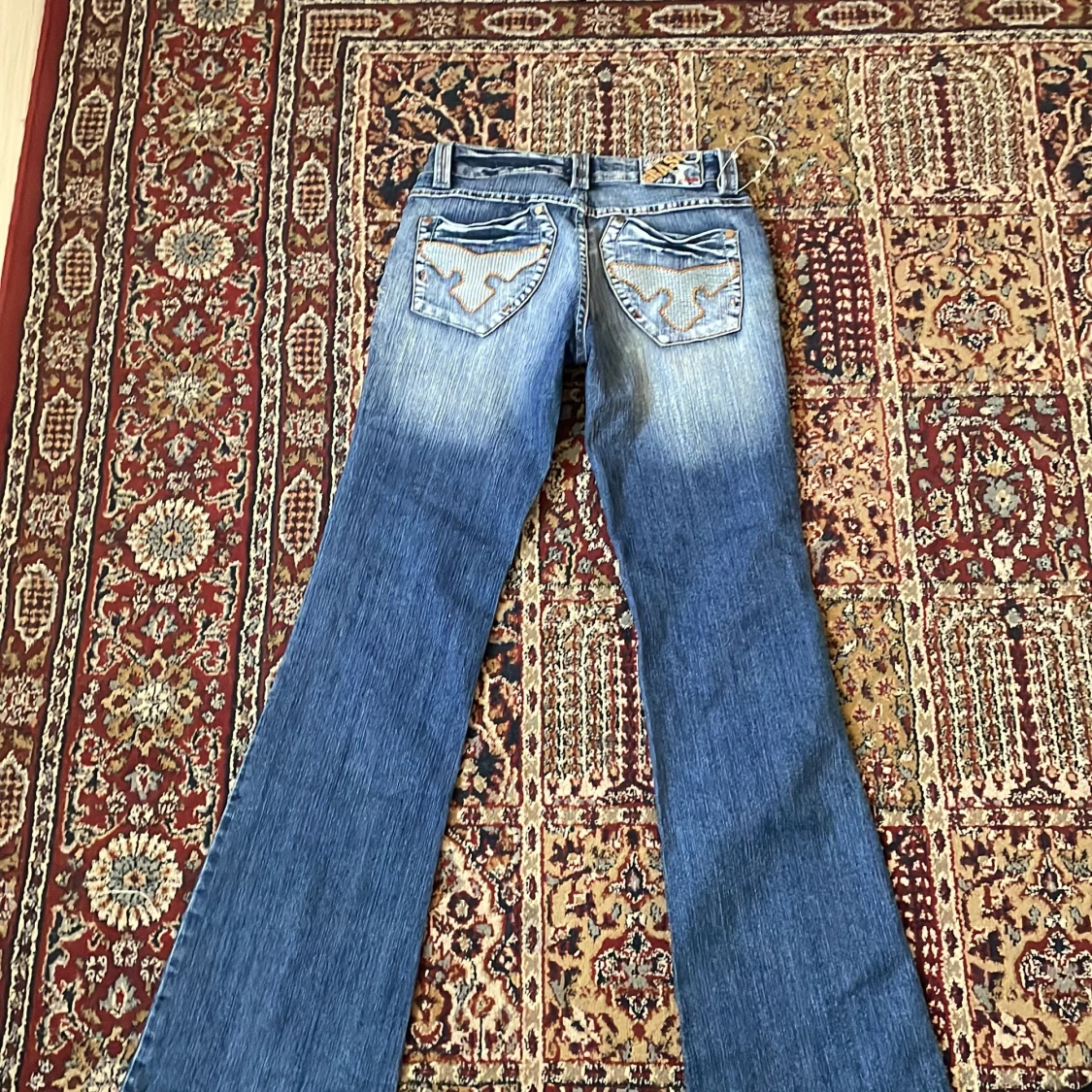 Blå midja jeans (thrifted) - 2