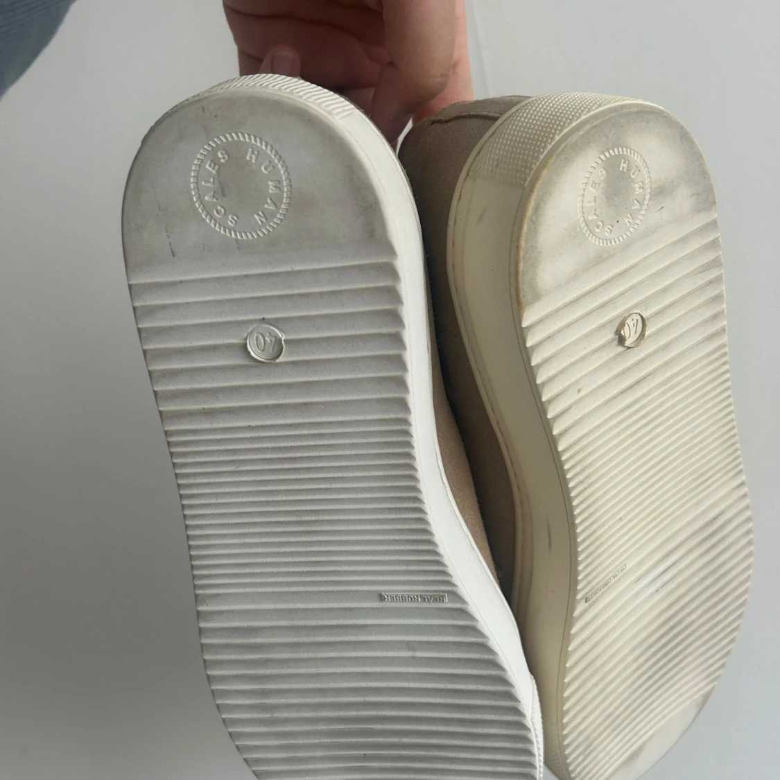 Herr Beige sneakers med snörning - 3