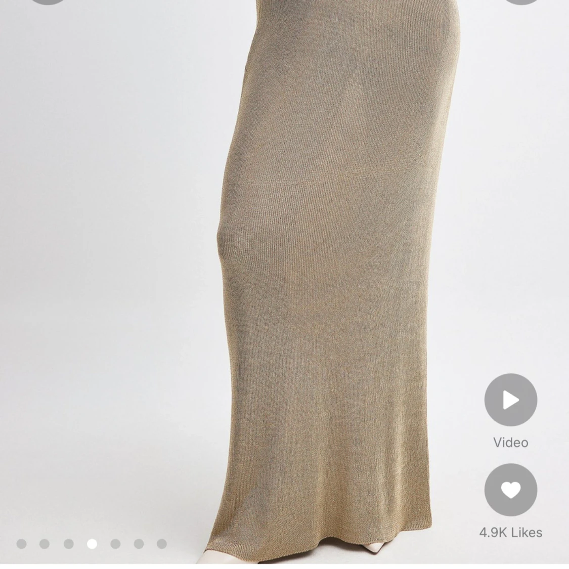 Metallisk stickad maxikjol från NA-KD - 2