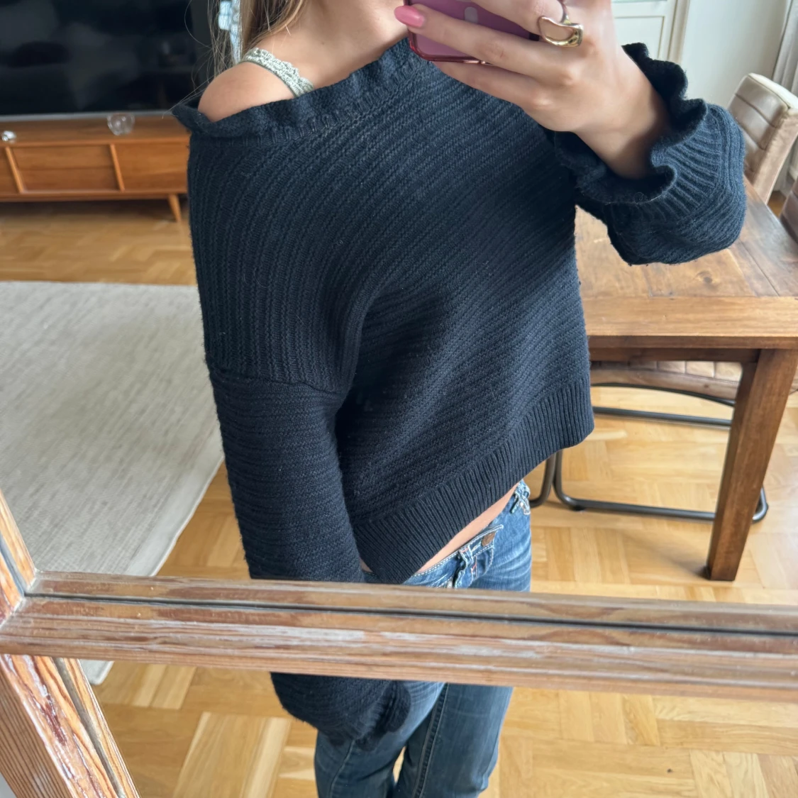 jätte söt stickad tröja - 90