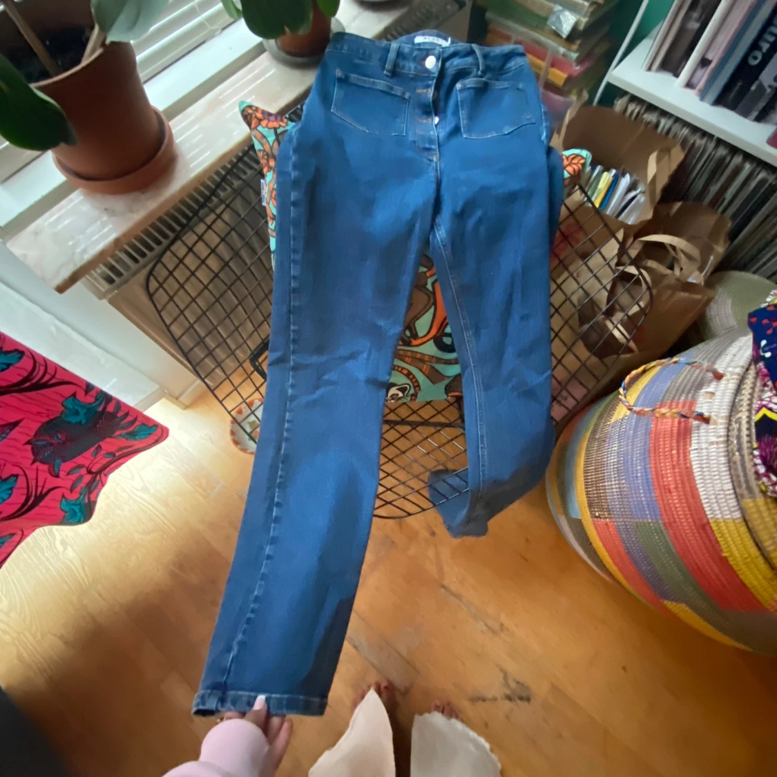 Jeans med framfickor🩵 - 90