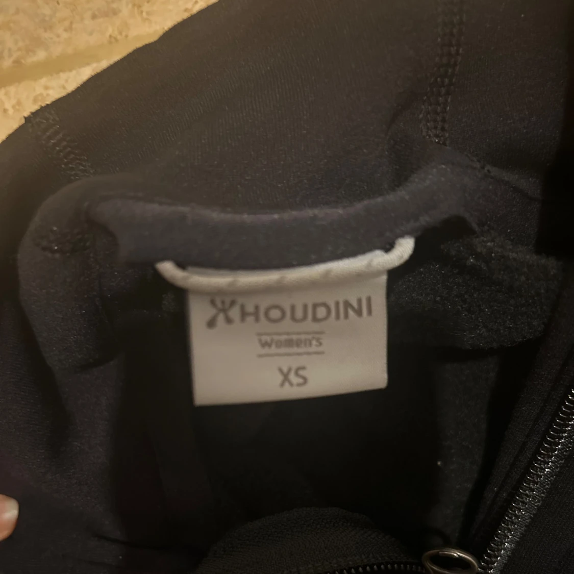 Svart houdini fleece tröja/jacka - 92