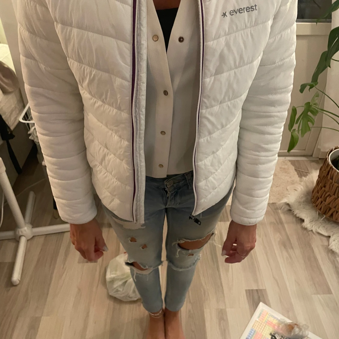 Vit pufferjacka från Everest - 90