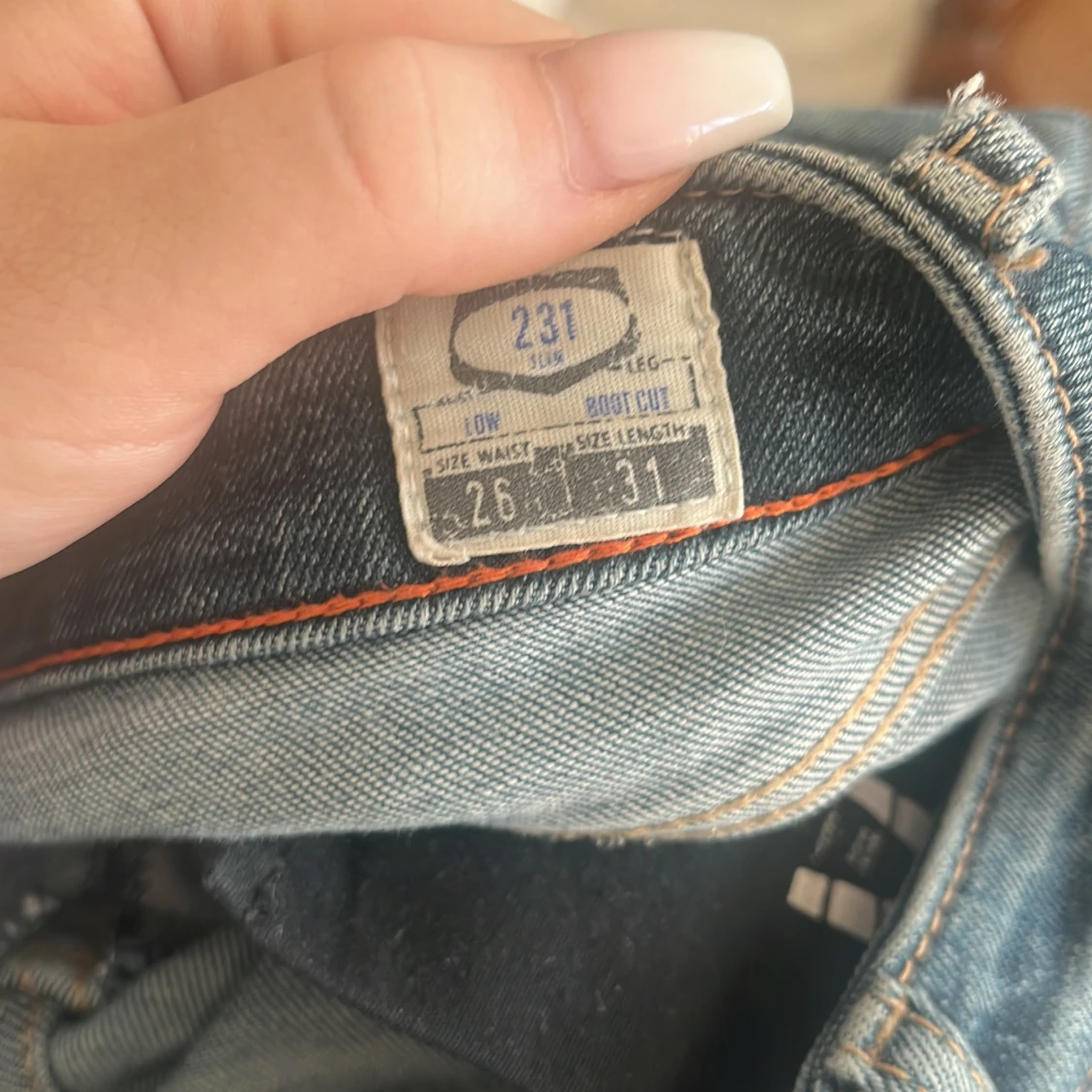 Blå bootcut jeans - 3