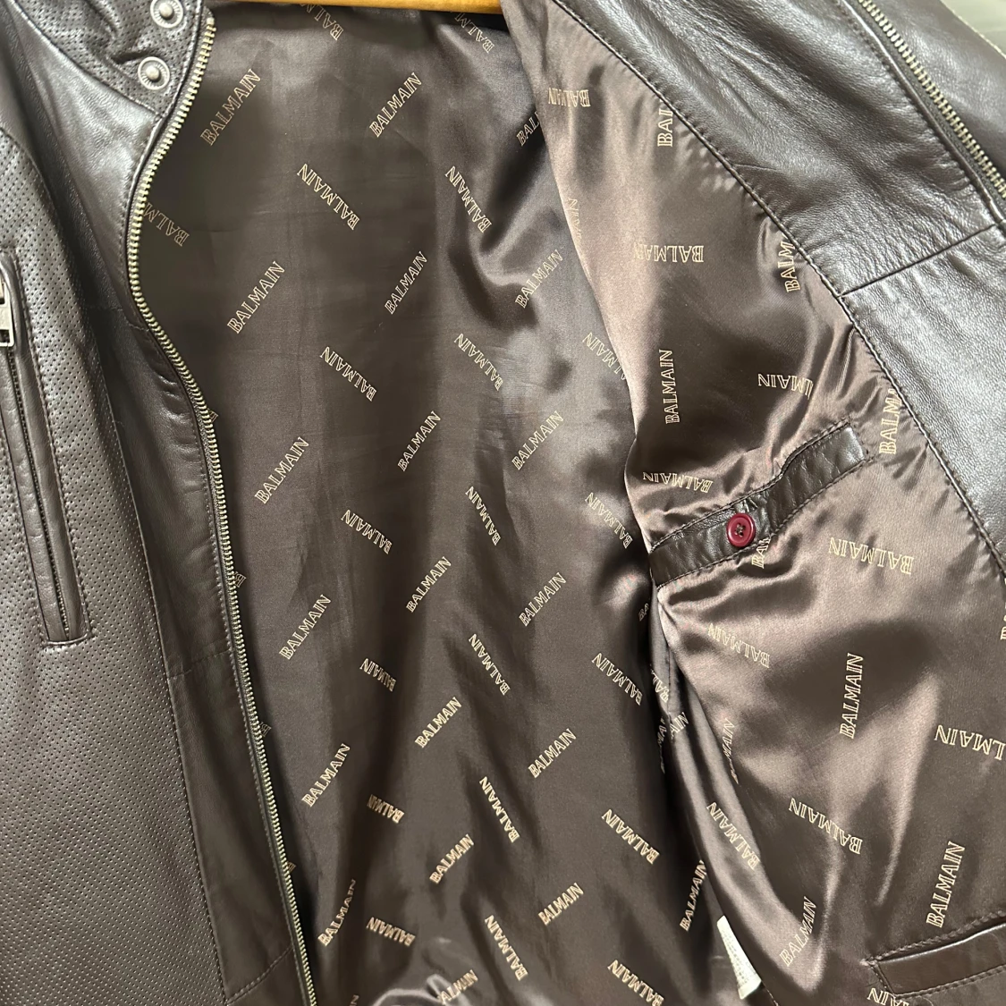 Svar skinnjacka från Balmain - 92