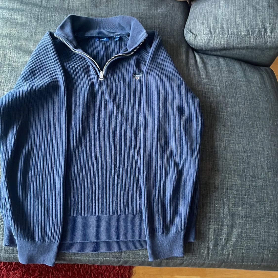 Blå ribbad tröja från Gant - 1