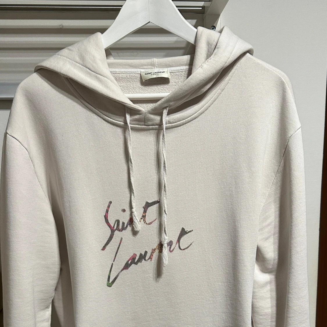 Beige hoodie från Saint Laurent