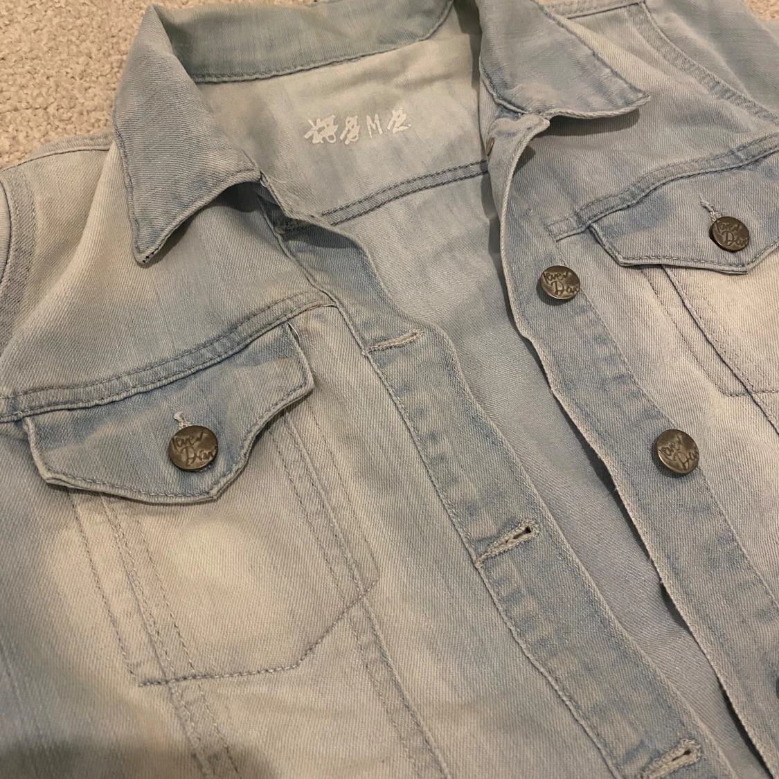 Ljusblå jeansjacka - 92