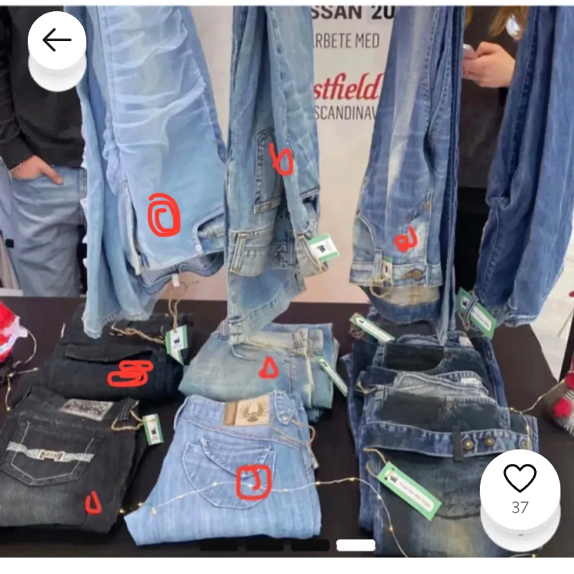 Lågmidjade jeans - 92