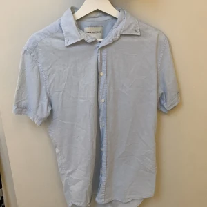 Ljusblå skjorta från These Glory Days - Säljer en stilren ljusblå skjorta från These Glory Days. Skjortan har korta ärmar och knappar framtill, perfekt för en avslappnad look. Tillverkad i ett mjukt material som ger en skön känsla.