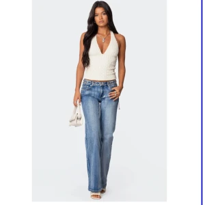 Lågmidjade jeans -  Blå lågmidjade jeans