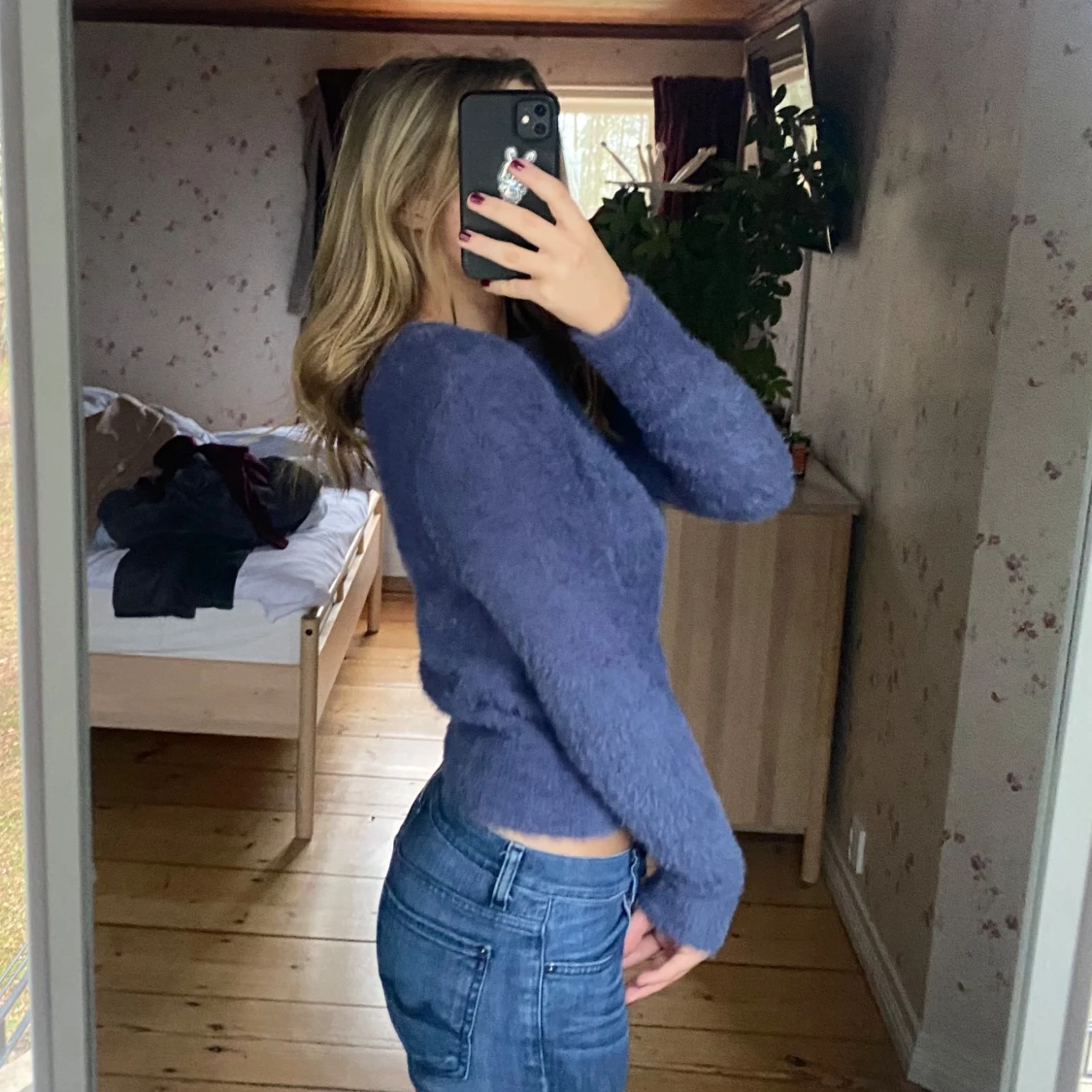 Stickad lurvig tröja - 91