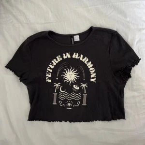 Mörkgrå t-shirt - Mörkgrå t shirt/crop topp. Har nästan aldrig använt den. Jag skulle säga att den är M/L