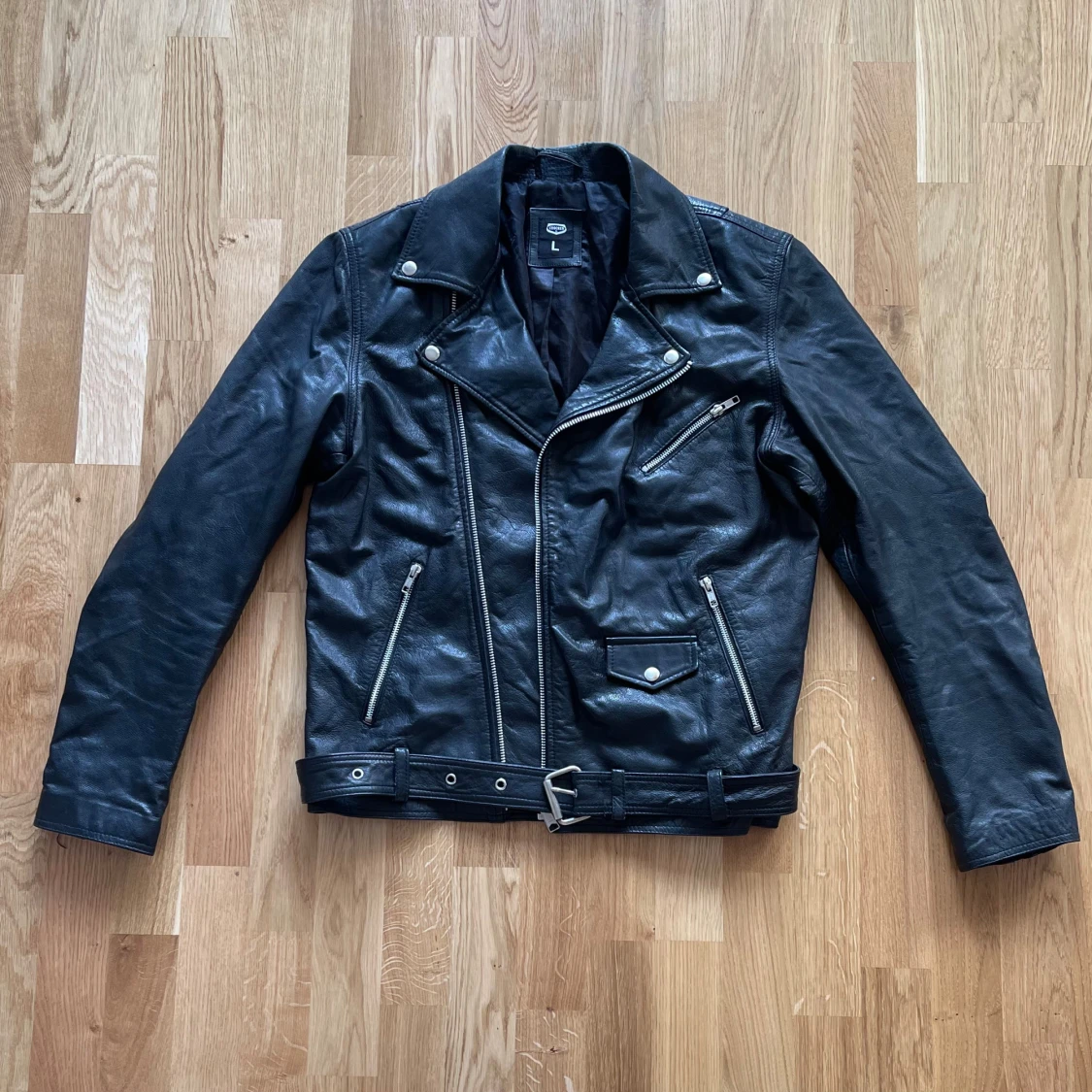 Svart skinnjacka från Crocker