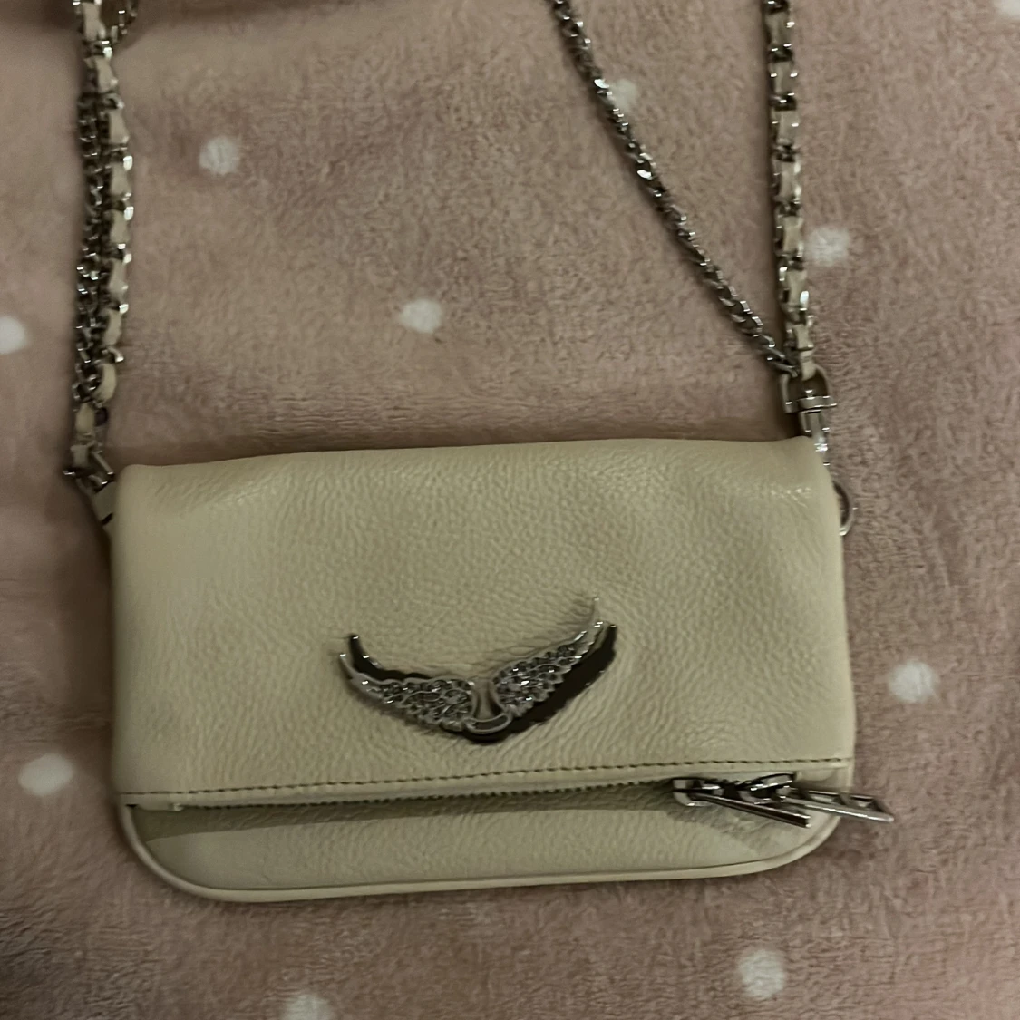 Jätte fin Zadig Voltaire väska vit ❤️