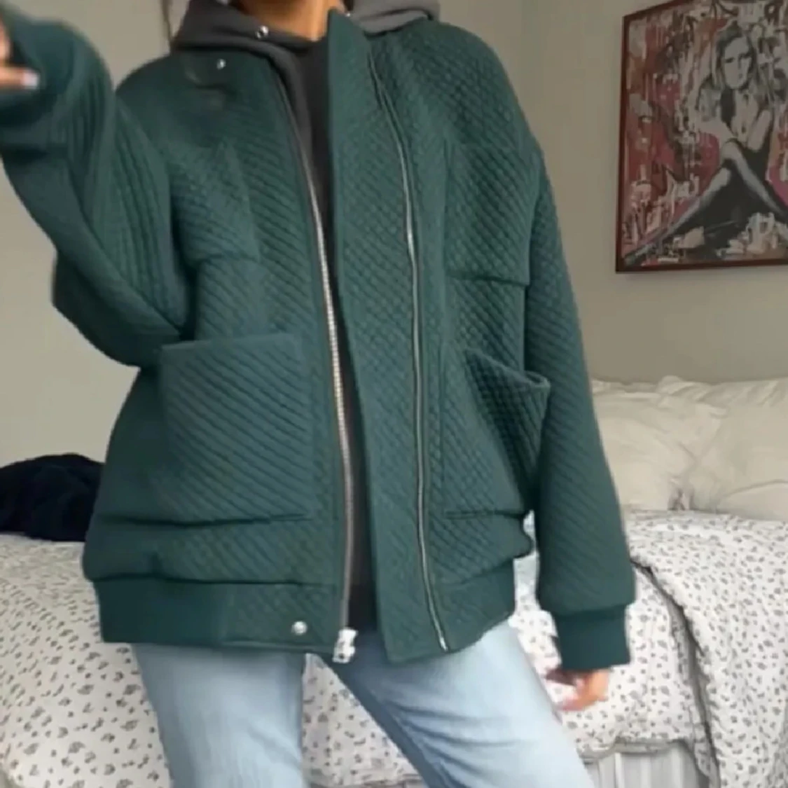 Mörkgrön jacka - 1