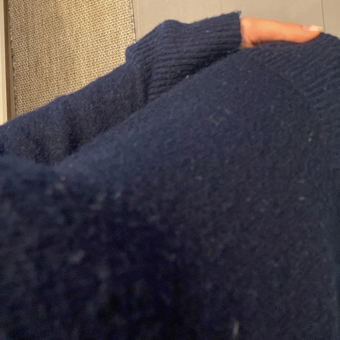 Blå Stickad Tröja - 91