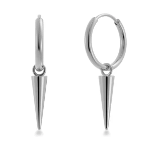 Edblad peak örhängen - Snygga och moderna silverfärgade örhängen med en cool spetsig hängande detalj. Perfekta för att ge din outfit en edgy touch. De är i ett klassiskt ringformat med en unik twist. Passar både till vardags och fest!