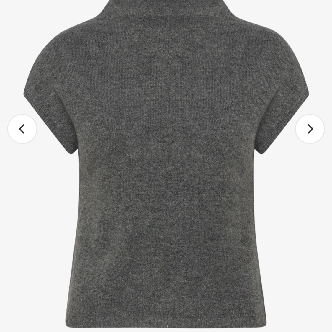 Grå stickad polotröja - 90