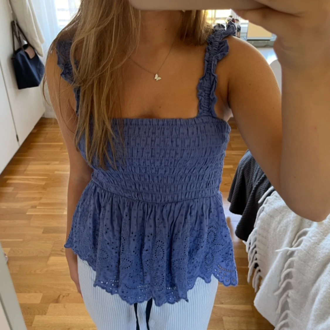 Blå-lila volangtopp! - 90