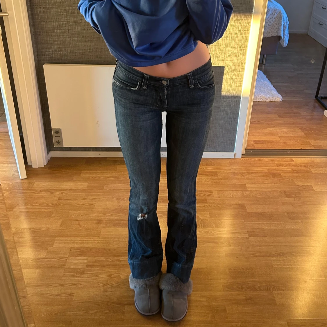 Lågmidjade bootcut jeans