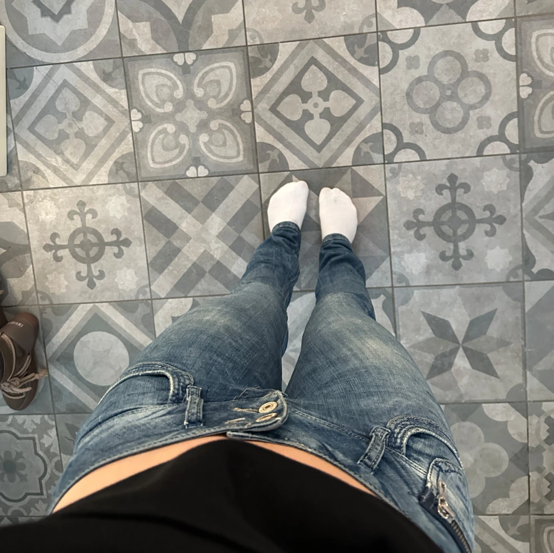 Blå bootcut jeans Ltb  - 90