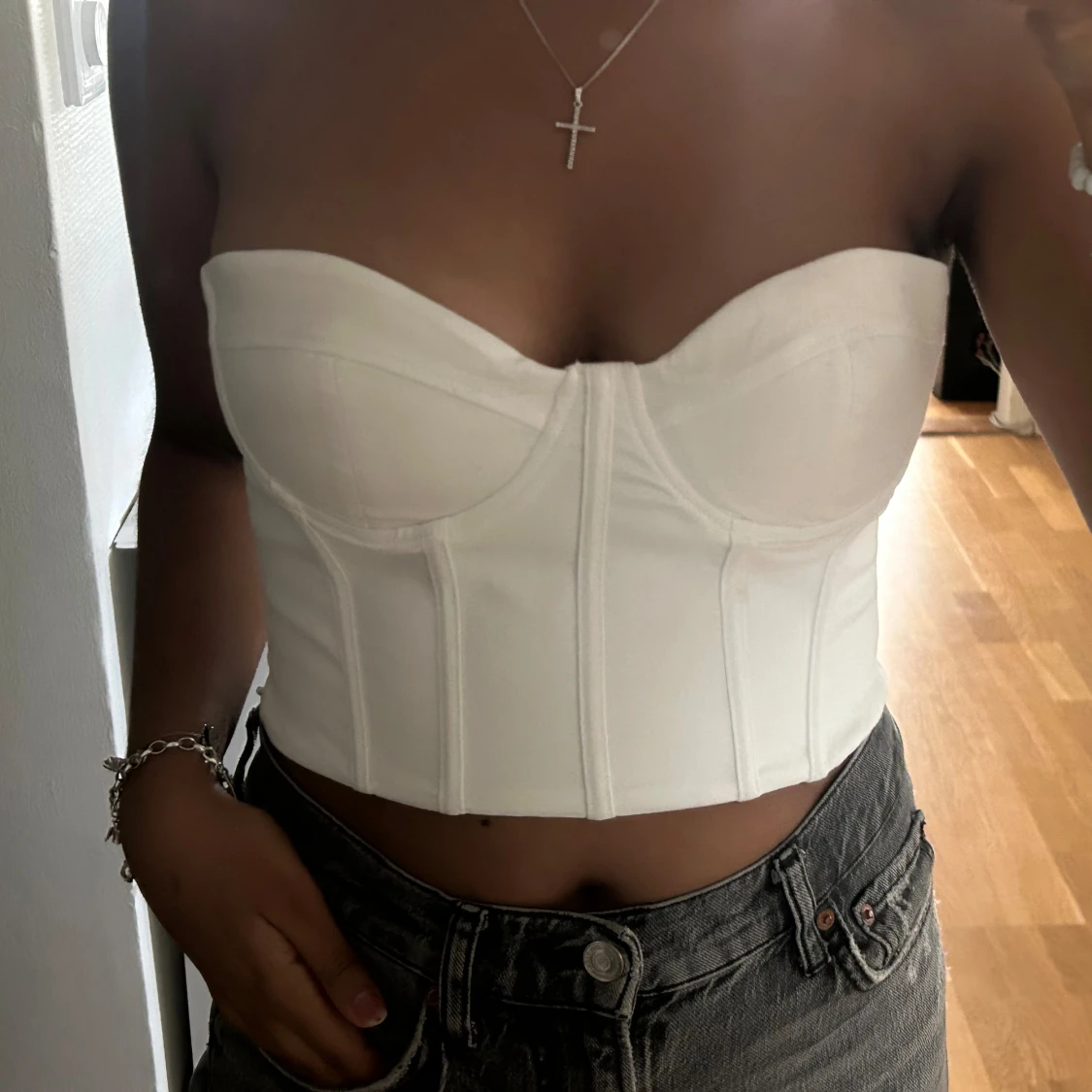 Vit korsett-topp - 91