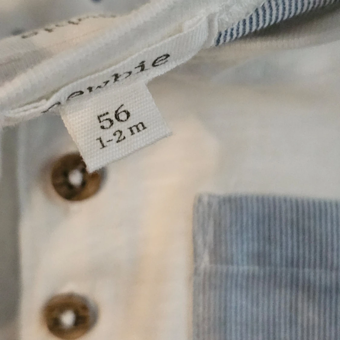 Newbie Baby white grandad collar body - 91