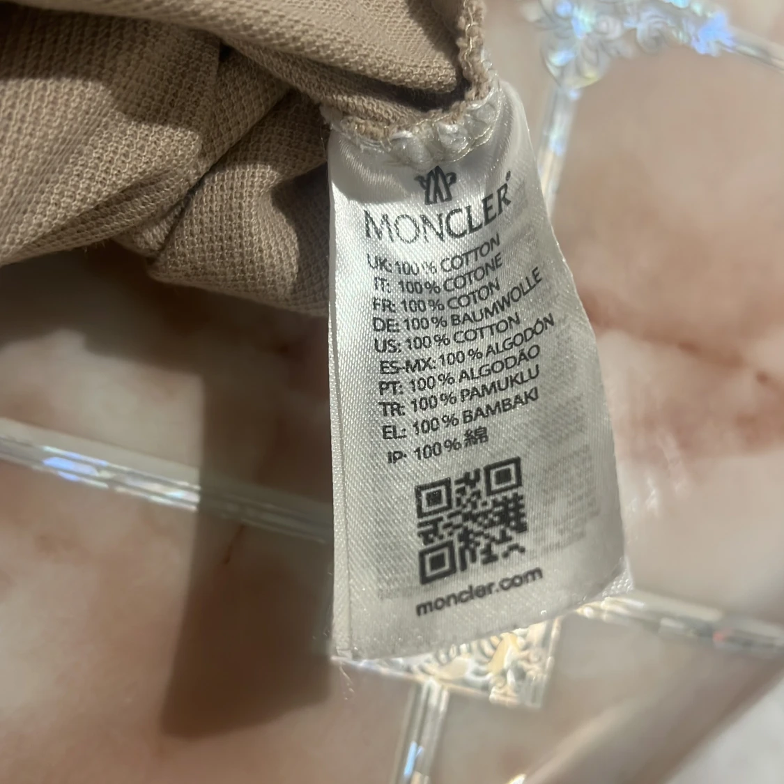 Beige Moncler pikétröja i bomull - 2