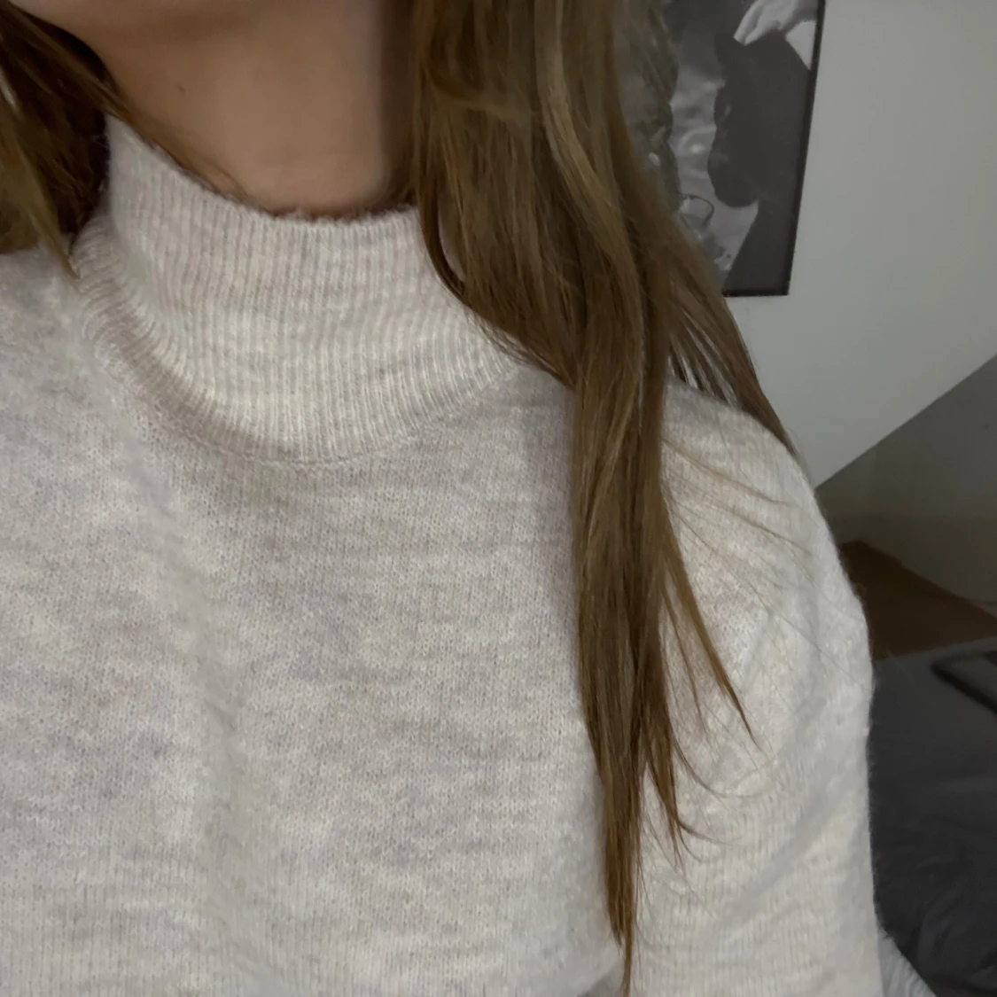 Beige polotröja med kort ärm - 1
