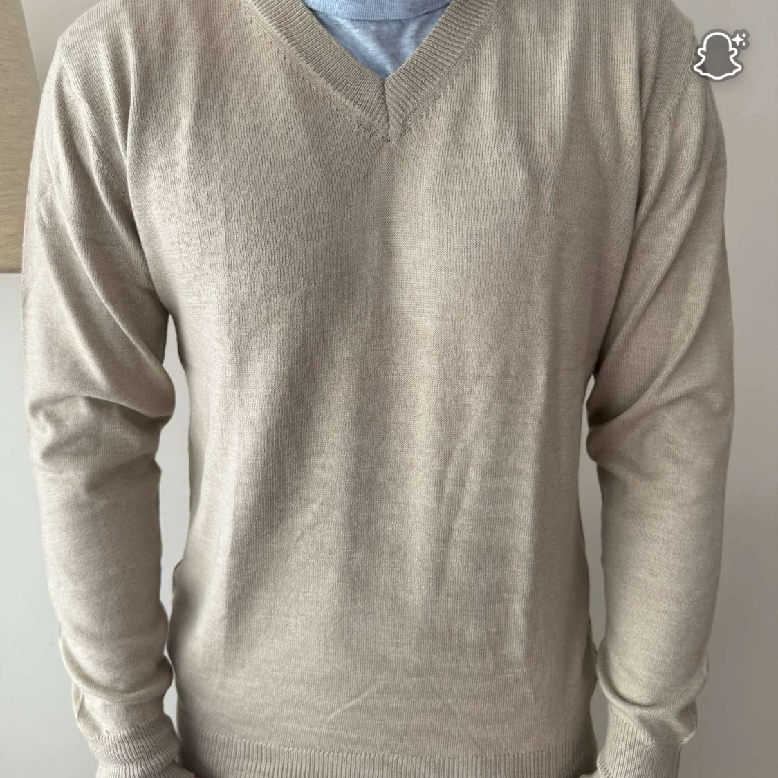  v-ringad kashmir tröja - 1