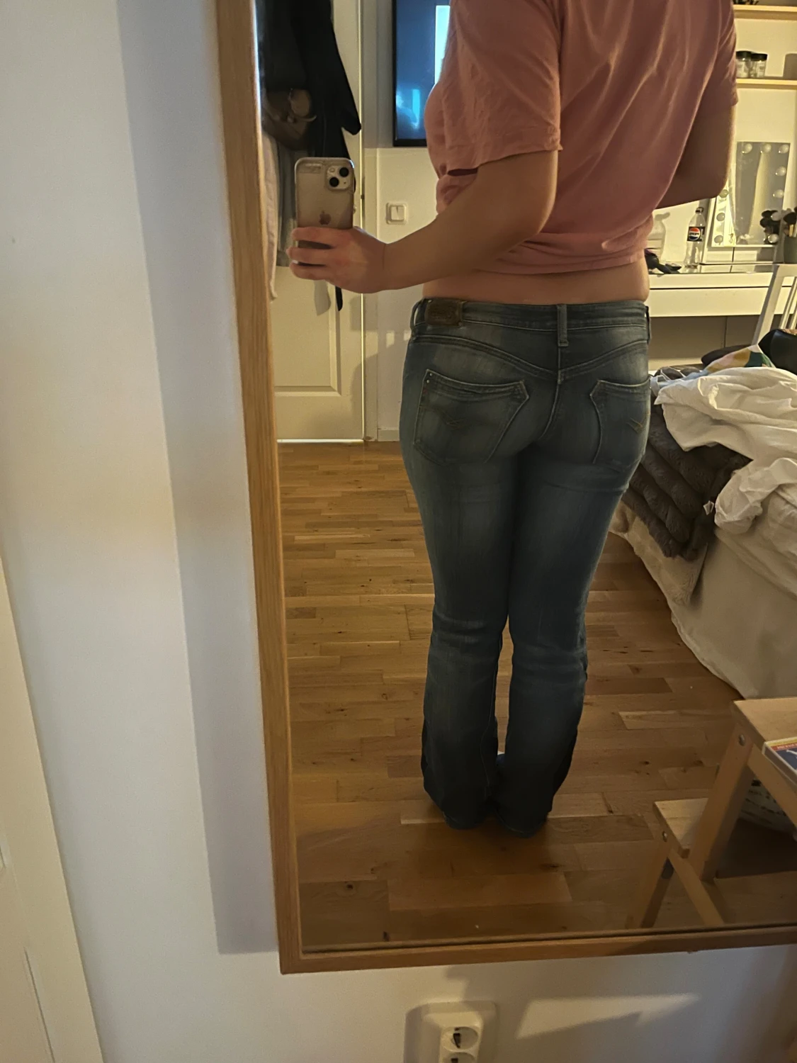 Blå bootcut jeans från Replay - 1