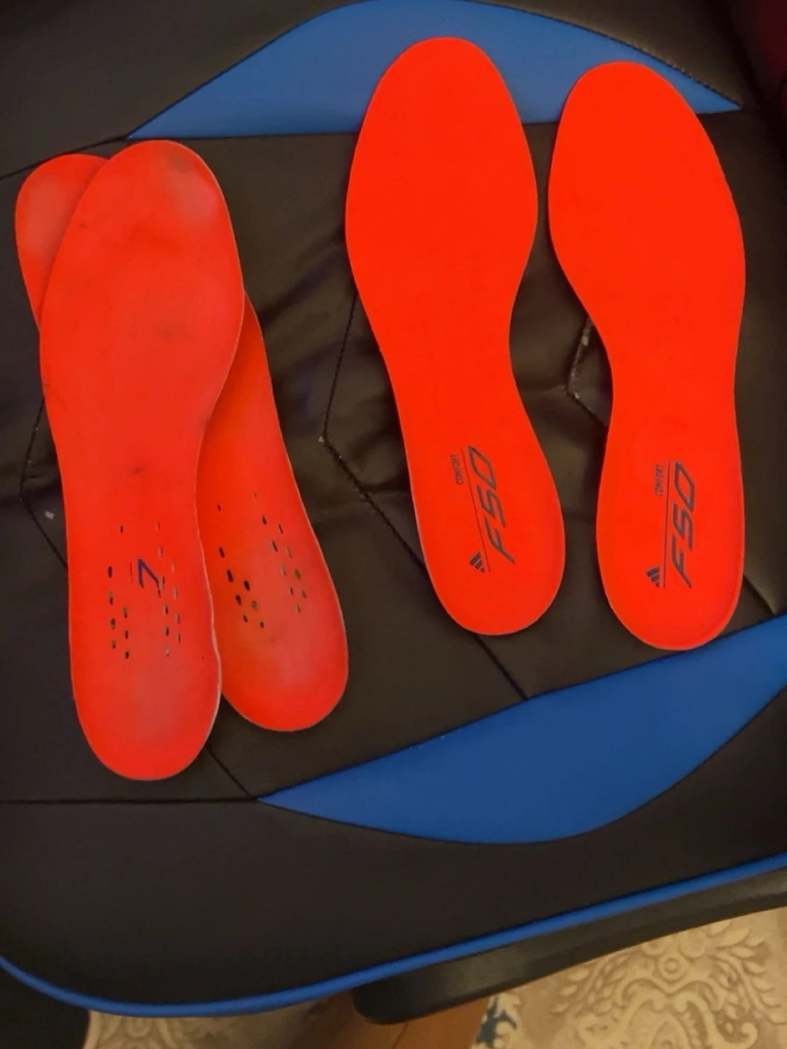 Adidas F50 fotbollsskor blå/röd - 4