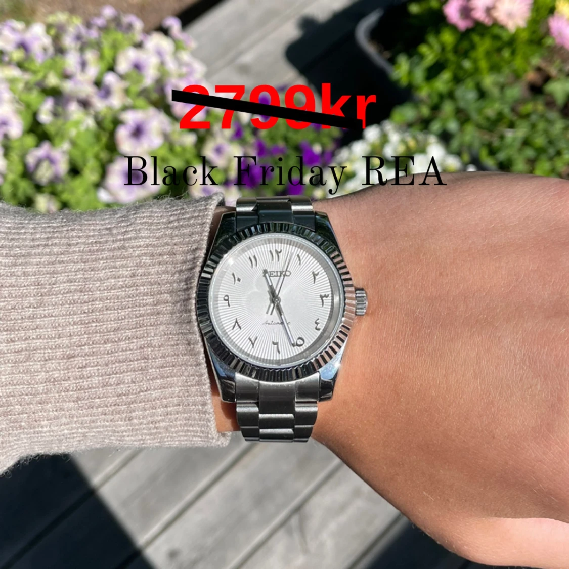 Seiko Mod med Arabisk urtavla Black Friday 