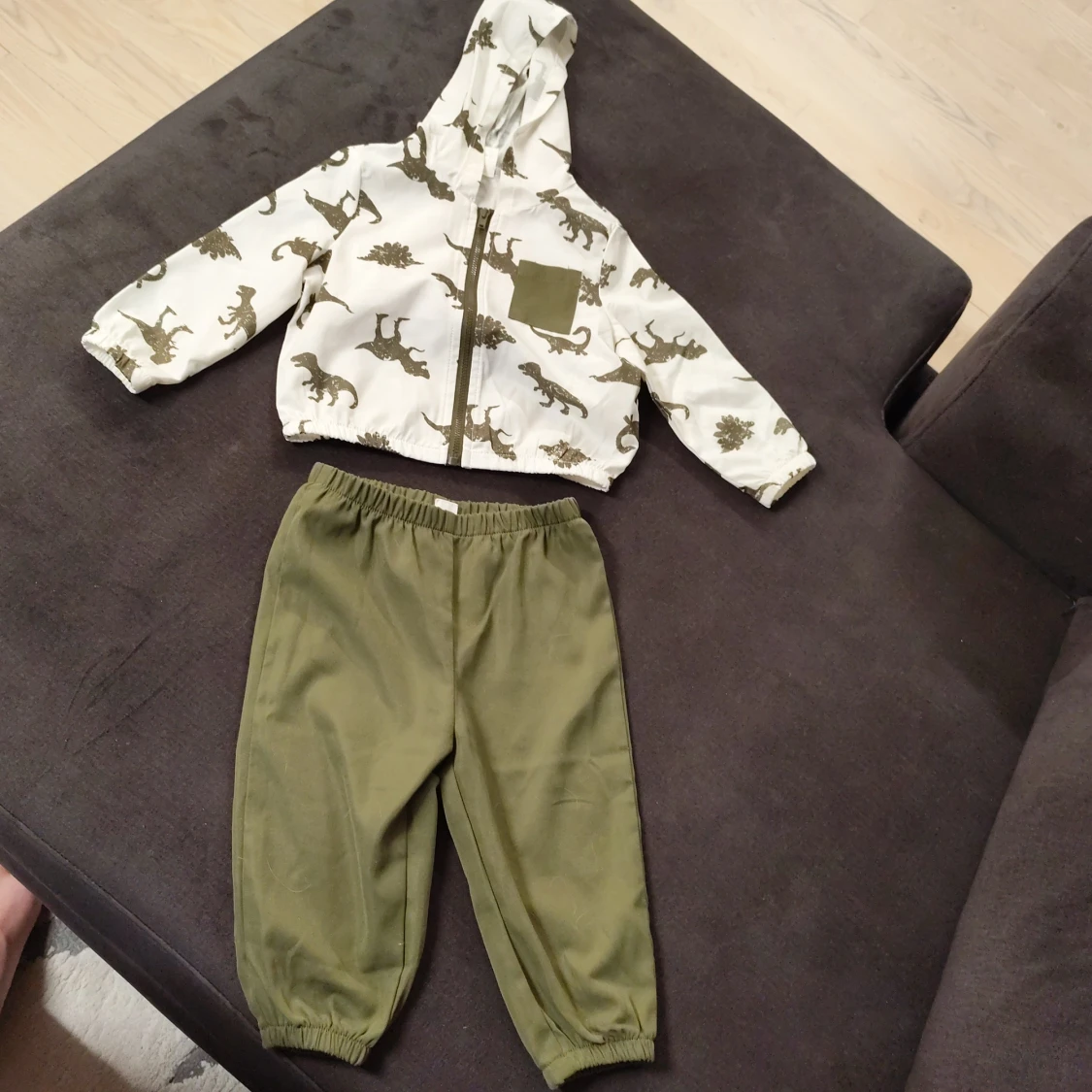 Vit vindjacka med dinosaurier från Shein