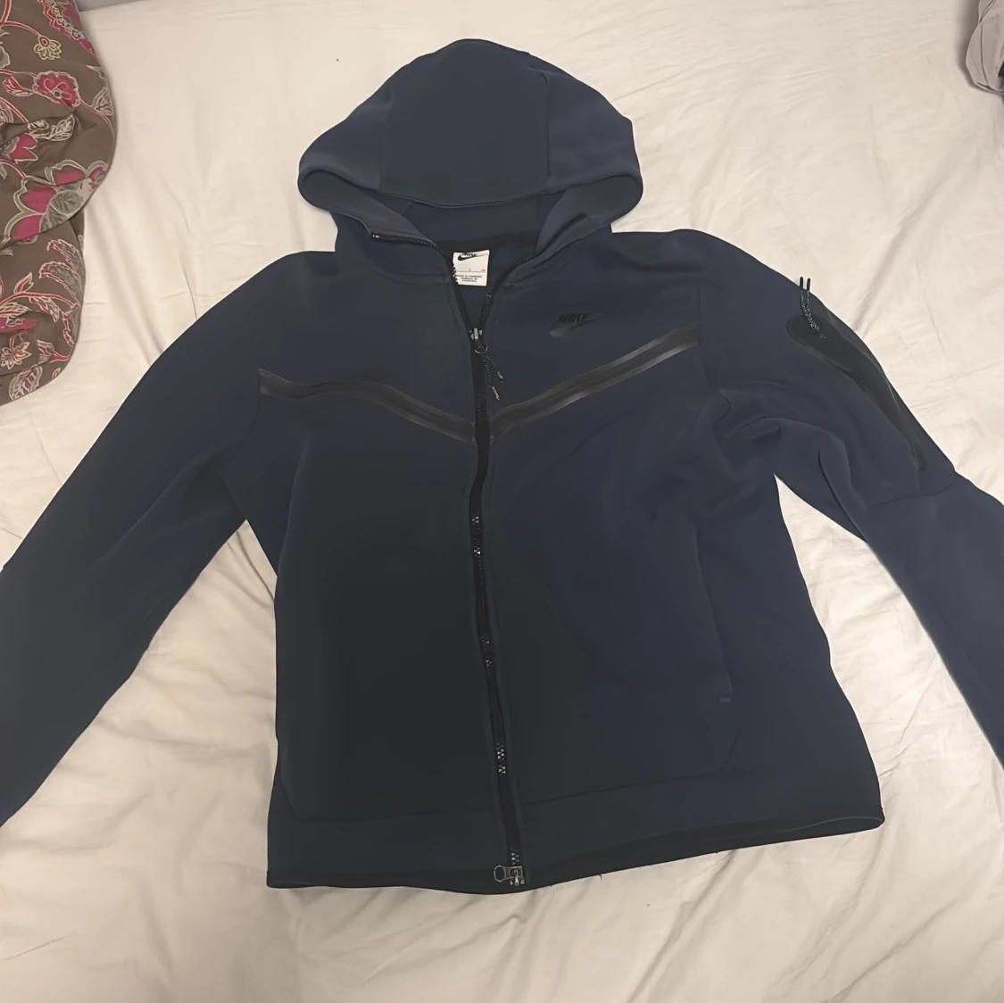 Blå Nike tech hoodie