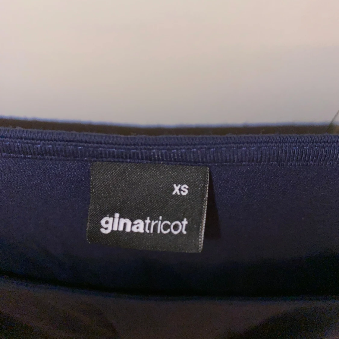 Mörkblå långärmad topp Gina Tricot XS - 1