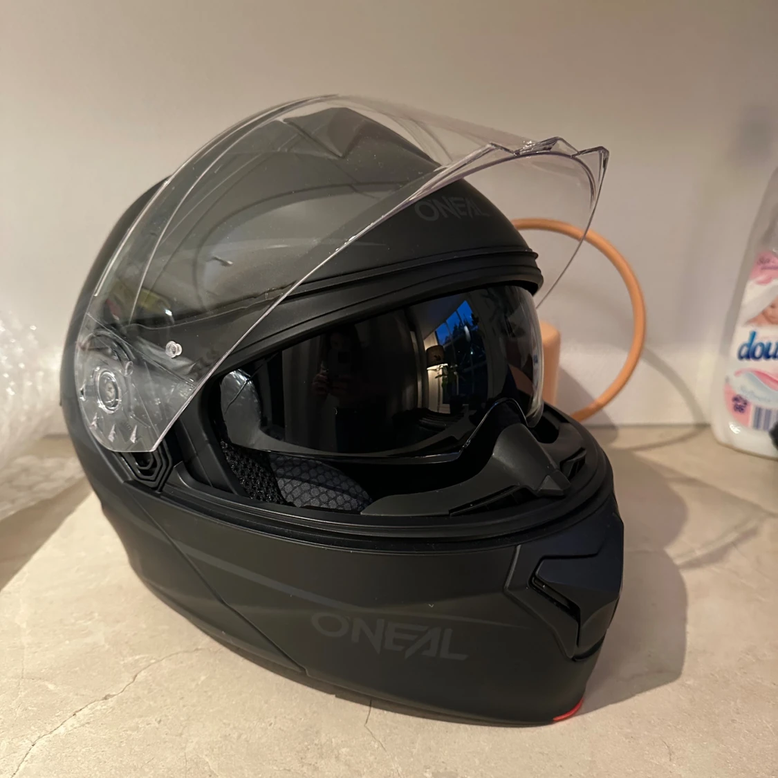 Svart O'Neal MC-hjälm med visir - 1