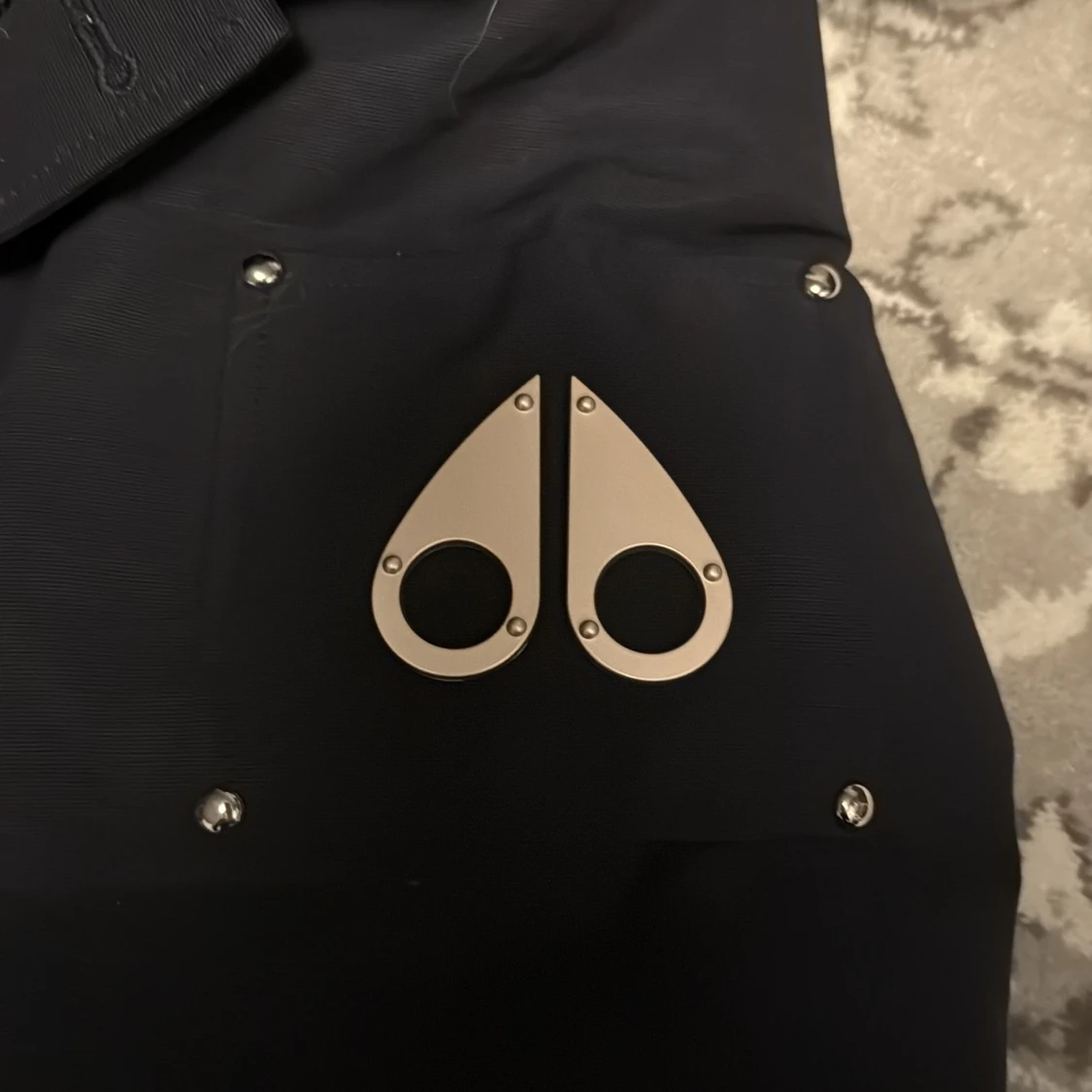 Moose Knuckles blå dunjacka med päls - 2