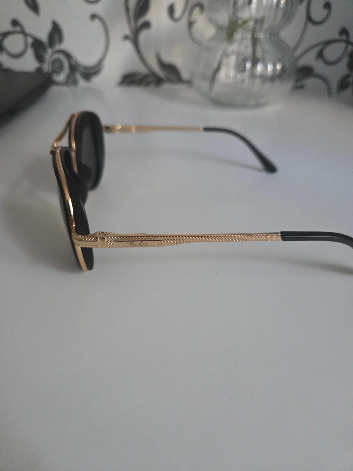 Ray-Ban aviator solglasögon guld/svart - 2