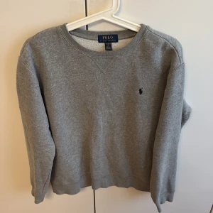 Ralph lauren sweatshirt - Ralph lauren sweatshirt, grå med mörkblå logga. Fint skick, perfekt till höst/vinter.