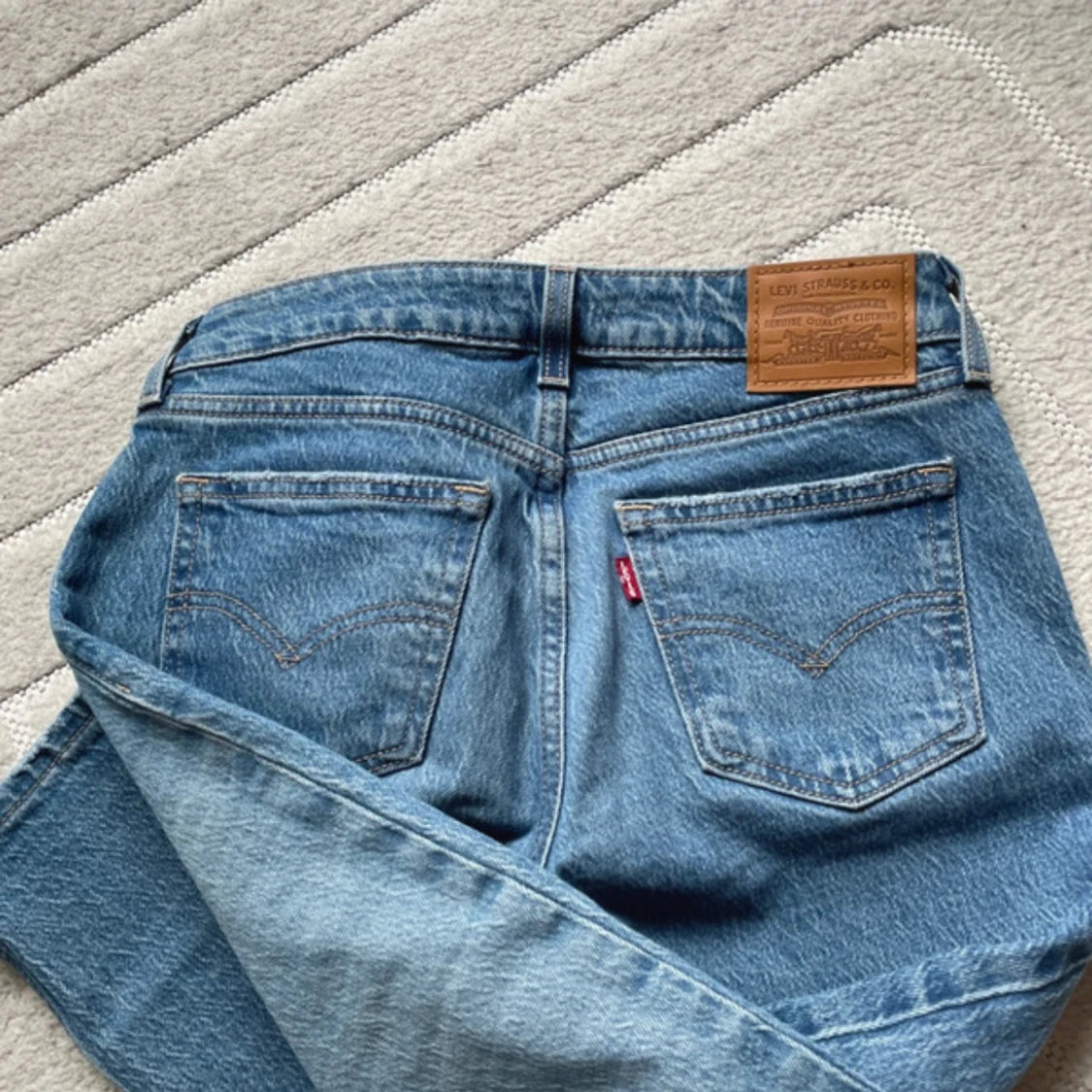Levi's blå low pitch straight jeans